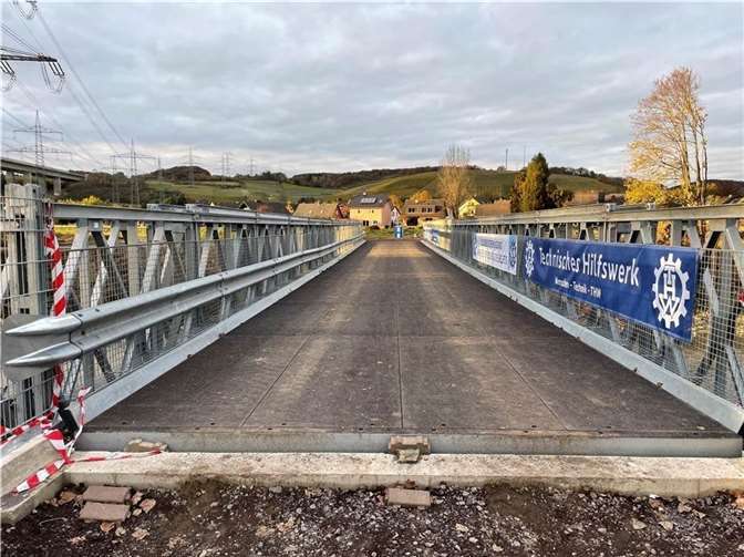 Behelfsbrücke in Heppingen.  Foto: ROB
