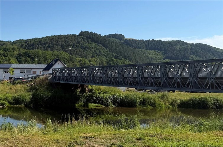 Behelfsbrücke in Insul.  Foto: ROB