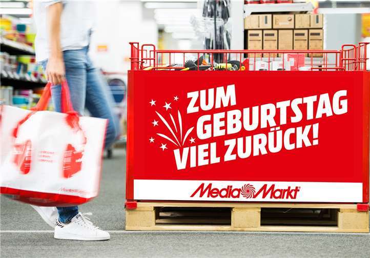 Bei MediaMarkt gibt es bis zu 500 Euro Geburtstagsgeld.Foto: Martin Hangen