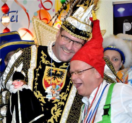 Bei Prinz Jörg I. und BLICK aktuell-Geschäftsführer Hermann Krupp herrschte rundum närrische Stimmung.