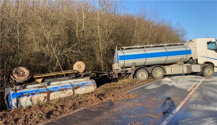 Bei dem Verkehrsunfall wurde glücklicherweise niemand verletzt. Foto: TE
