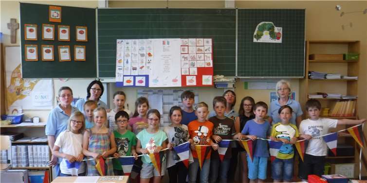 Bei dem deutsch-französischen Aktionstag verging die Zeit wie im Flug. Und die Kinder waren mit Feuereifer bei der Sache.  privat