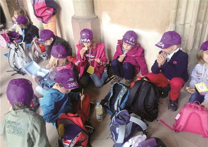 Bei dem umfangreichen Programm in Trier hatten sich die Kinder eine Pause verdient. privat