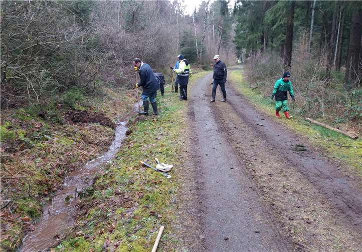 Bei den Arbeiten stellte man fest, dass die Zuläufe verbessert werden müssen. Foto: privat
