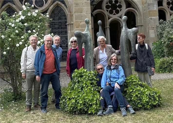 Bei den „Drei Engel“ im Kreuzgang des Trierer Doms. Foto: Eifelverein Remagen/Reinhild Hoppe