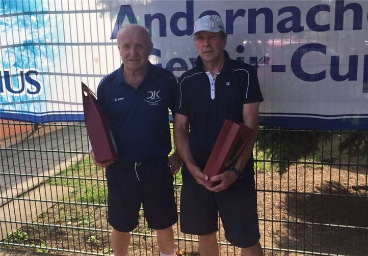 Bei den Herren 65 waren (v.li.n.re.) Herr Hoss und Herr Pohl erfolgreich.