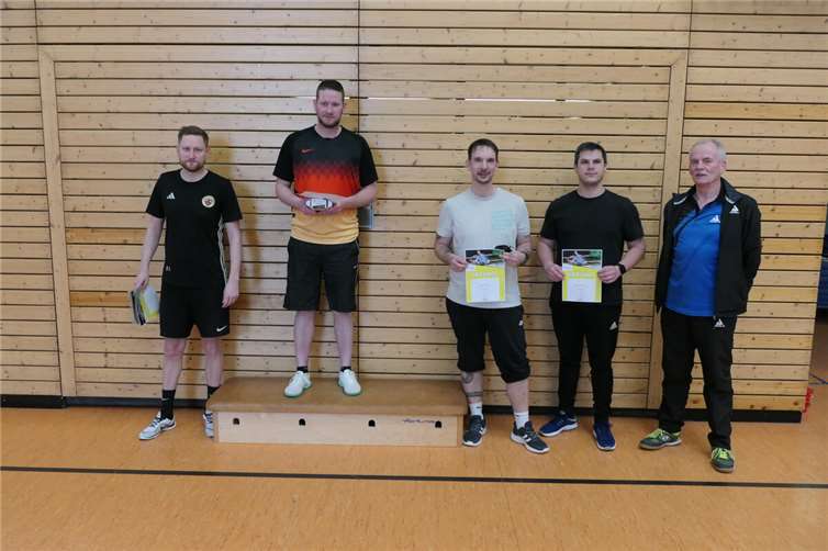 Bei den Herren bis 44 Jahre gewann Christian Haimann ungeschlagen seine 5 Spiele vor Dennis Rudolf und Sven Friedhofen.Foto: privat