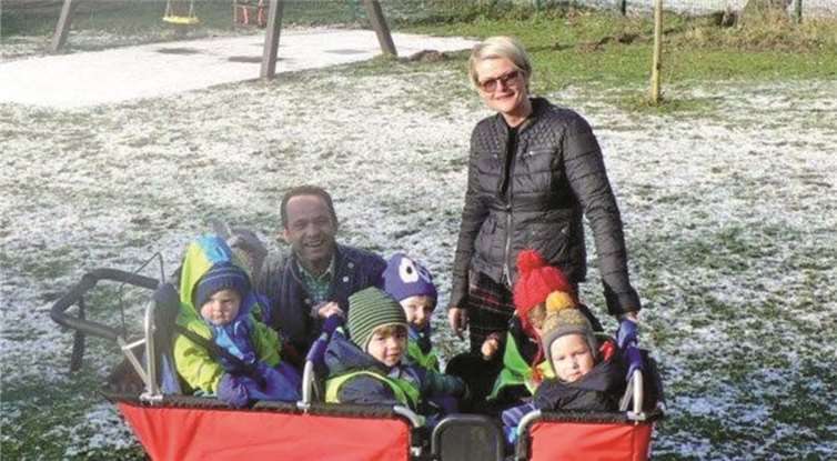 Bei den Kleinsten ist der neue Krippenwagen bereits hoch im Kurs. privat