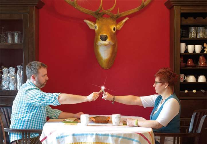 Bei den Weisses zu Hause werden auch mal die Messer gewetzt.privat