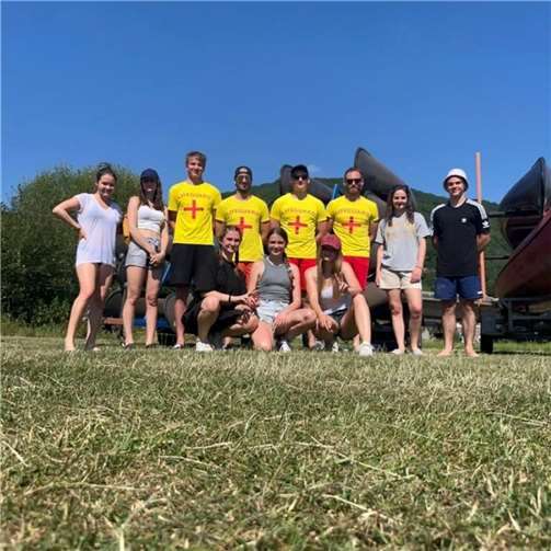 Bei den sommerlichen Temperaturen durften eine Abkühlung und ein kurzes Match mit Ball in der idyllischen Stadt Nassau nicht fehlen. Quelle: Turnverein Vallendar