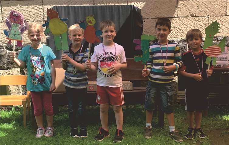 Bei der Abschlussveranstaltung führten die Kinder ein Handpuppenspiel vor. Foto: Tanja Wiesel