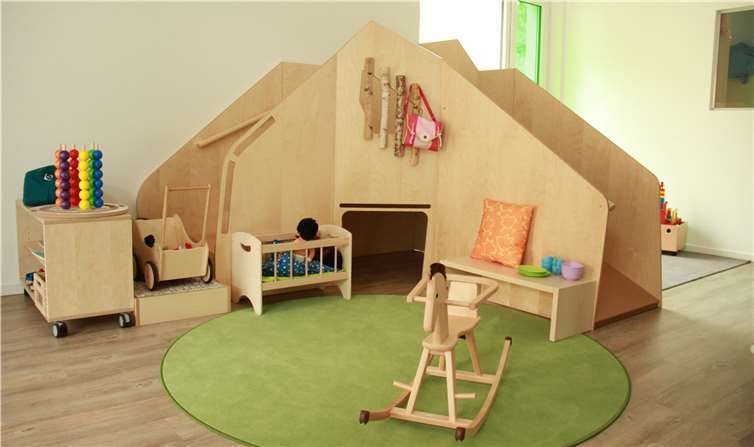 Bei der Ausstattung der Kindertagesstätte wurde viel Wert auf natürliche Materialien gelegt.