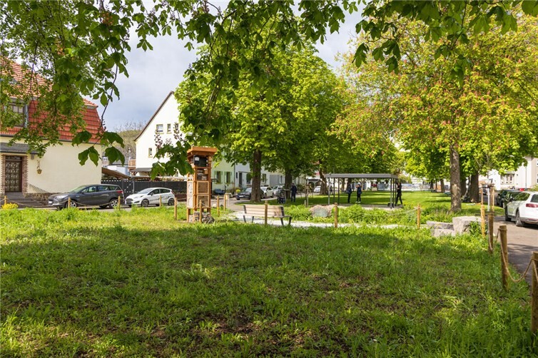 Bei der Eröffnung der Stadtoase.