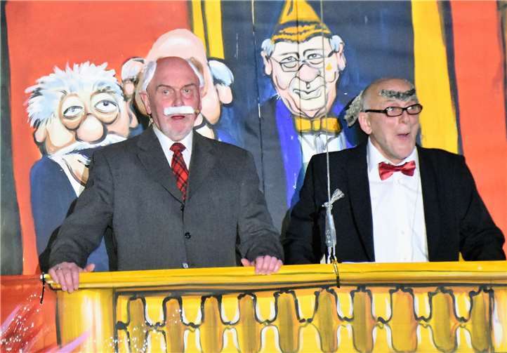 Bei der Muppets-Show durften die beiden Rentner Statler und Waldorf nicht fehlen, die von Fred Paral und Achim Frank parodiert wurden.