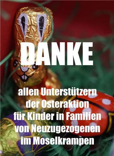 Bei der Osteraktion gab es Osternester für die Kinder. privat