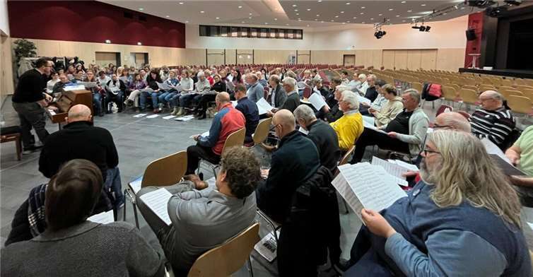 Bei der Probe zu „Montabaur singing Hollywood“.