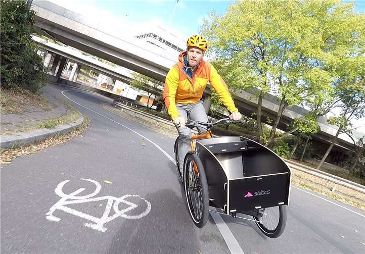 Bei der Roadshow können Interessierte zwölf verschiedene, zwei- und dreirädrige Lastenfahrräder mit E-Antrieb ausprobieren. Foto: privat