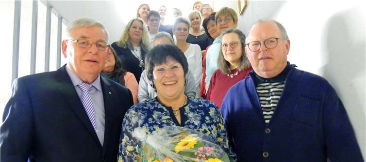 Bei der Verabschiedung: v.li. Karl Nachtsheim, Marlene Weiler und Jürgen Lehnigk Emden.privat