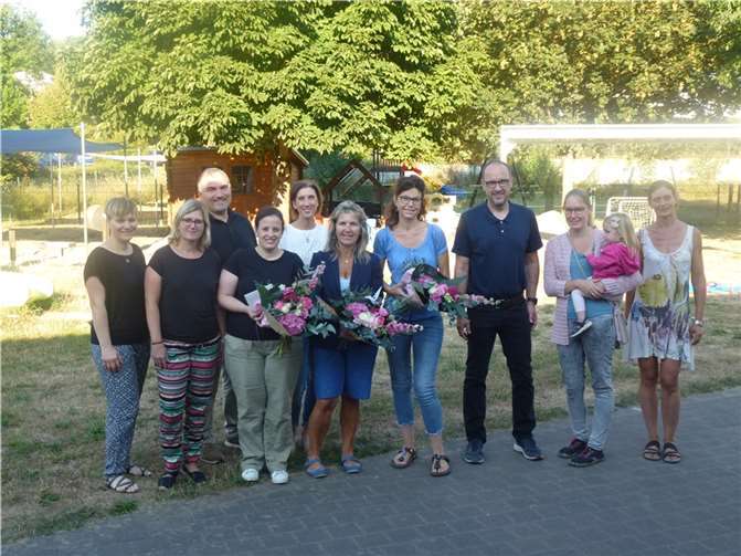 Bei der Verabschiedung von Monika Grüneberg, Heike Konrath und Sylvia Busch. Quelle: OG Löf-Kattenes