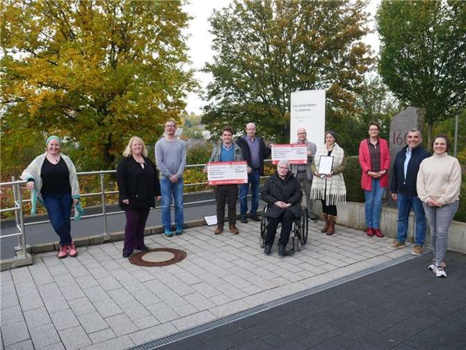 Bei der Verleihung des Teilhabepreises in den Caritas Werkstätten Mayen.
