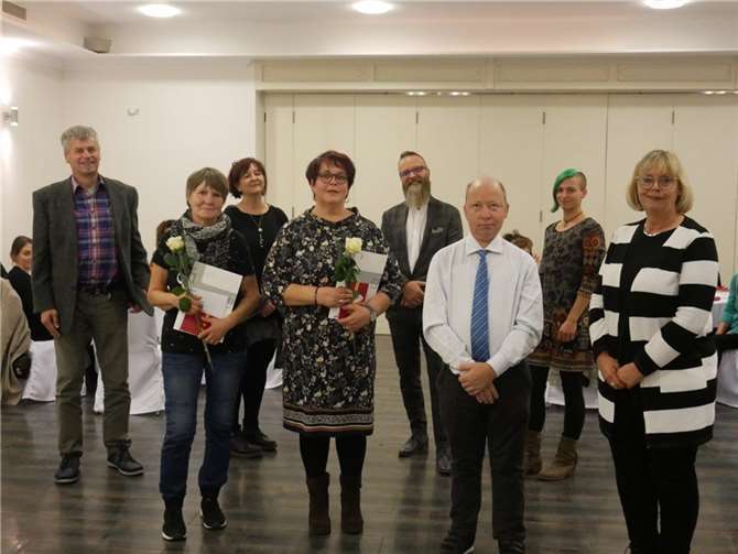 Bei der Würdigung der langjährigen Mitarbeiter des Caritas Zentrums. Foto: Caritas Zentrum, Mendig