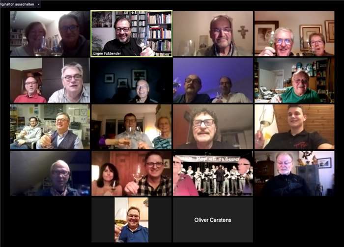 Bei der virtuellen Weinprobe konnten alle bequem zuhause bleiben und über Zoom teilnehmen. Foto: privat