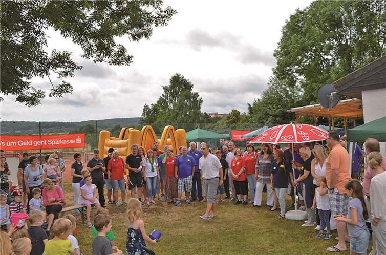 Bei diversen Spielen kam auf dem Astersteiner Bürgerfest besonders gute Stimmung auf.privat