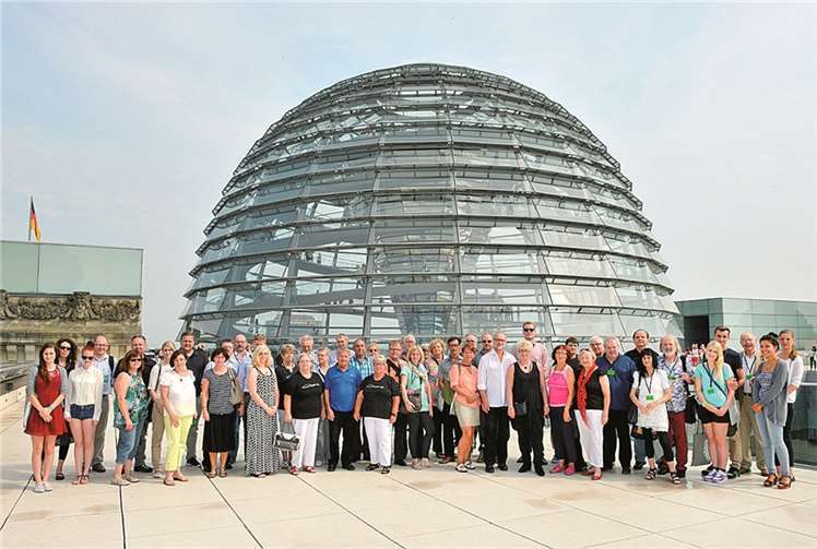 Bei einem Besuch im Reichstagsgebäude darf der aufsteig auf das Dach nicht fehlen.  Privat