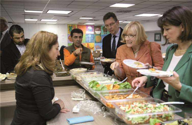 Bei einem kurdischen Buffet ließen es sich die CDU-ler schmecken.