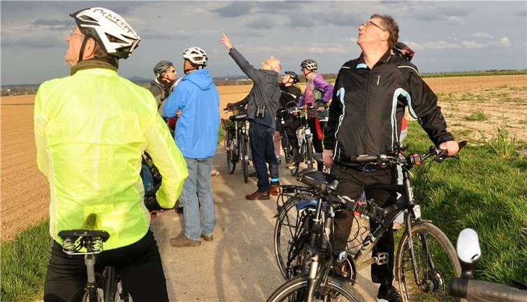 Bei einer der ersten Touren des Jahres begaben sich die Radler der ADFC-Ortsgruppe bereits auf die Suche nach dem Vogel des Jahres 2019, der Feldlerche.Foto: privat