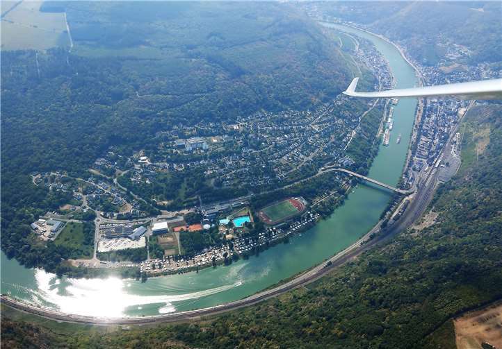Bei guten thermischen Bedingungen führten die Flüge bis ins Moseltal bei Cochem. privat