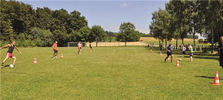 Bei hochsommerlichen Temperaturen stand intensives Training auf dem Rodenbacher Sportplatz auf dem Programm. privat