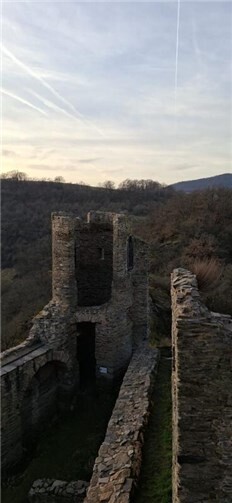 Bei sonnigem Winterwetter nahmen insgesamt 28 Teilnehmer an einer informativen Führung durch die historische Burganlage teil. Foto: privat