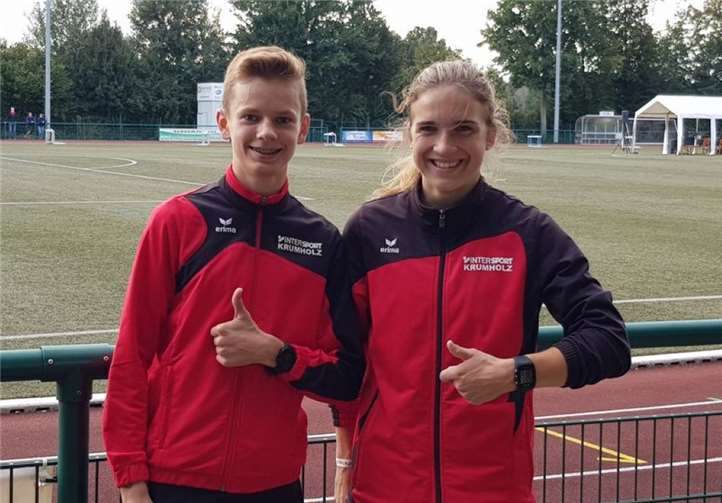 Beim 2. OnTrackMeeting des SV Sonsbeck am Niederrhein waren mit Lucia Sturm und Jannik Aldekamp auch zwei Athleten des TSV Moselfeuer Lehmen am Start.Foto: privat