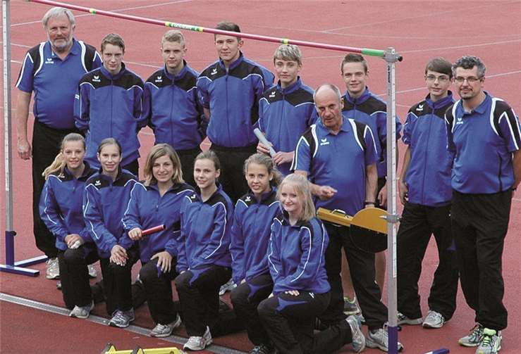 Beim 46. Landesjugendsportfest in Ingelheim ging die Leichtathletikauswahl in Trikots des Landkreises sehr erfolgreich an den Start. privat