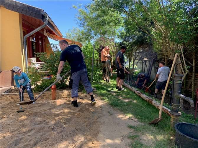 Beim Arbeitstag im Kindergarten gab es viel zu tun. Foto: privat