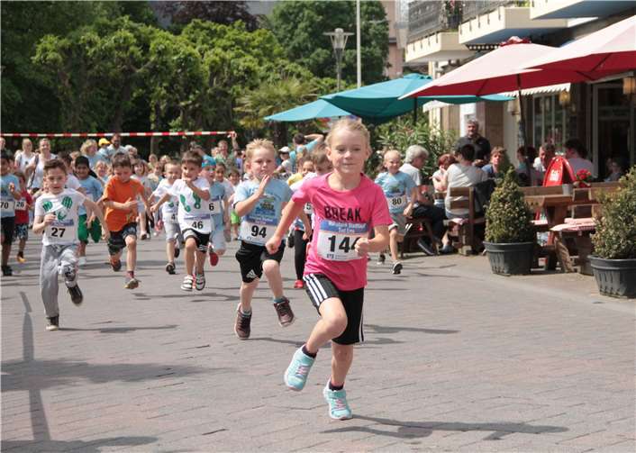 Beim Bambinilauf 250 m gaben die Kleinen alles.