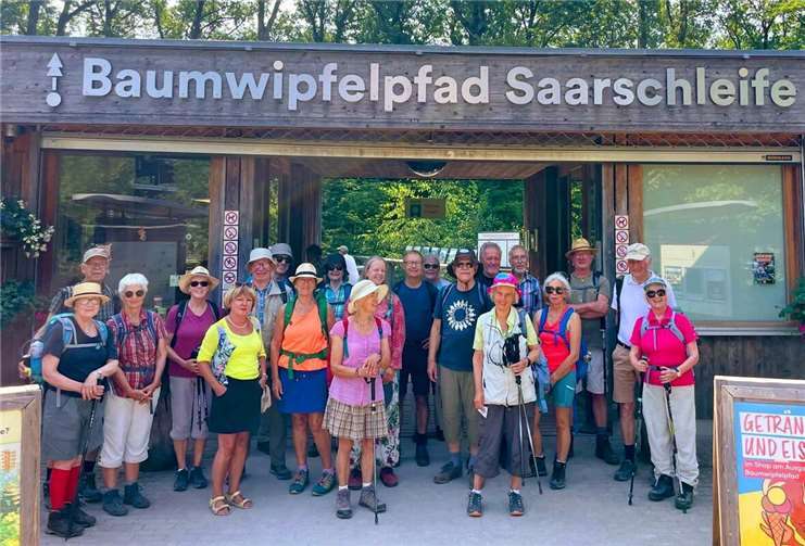 Beim Baumwipfelpfad Saarschleife.  Foto: Eifelverein Remagen / Klara Rauwald