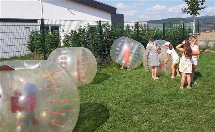 Beim Bubble Soccer konnte man sich richtig austoben.