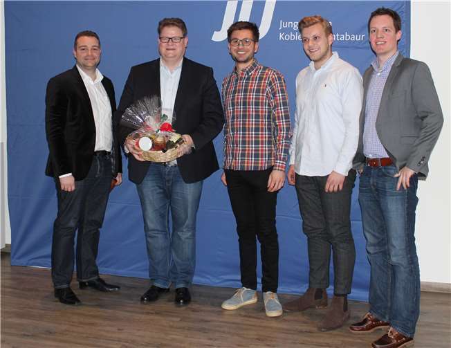 Beim Dreikönigstreffen in Altenkirchen diskutierten (von links) Torsten Welling, Ralf Seekatz, Jens Münster, Justus Brühl und Simon Solbach auch über die EU-Politik.privat