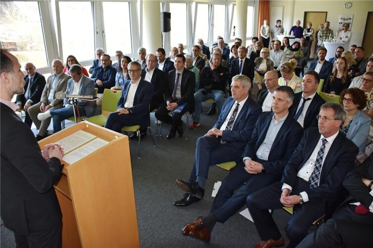 Beim Empfang im Krankenhaus sprach auch Gesundheitsminister Clemens Hoch. 