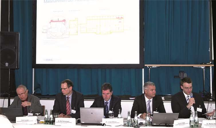 Beim Erörterungstermin stellten die RWE Leute das KKW Rückbau Konzept vor.