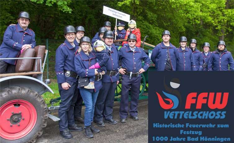 Beim Festzug 1000 Jahre Bad Hönningen war die Feuerwehr Vettelschoß mit dabei. In Kürze feiert die Wehr ein eigenes, großes Jubiläum. Foto: FFW Vettelschoß