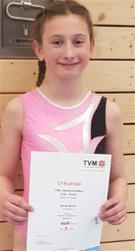 Beim Geräteturnen des Turnverbandes Mittelrhein erreichte Genta Qenaj vom TV 05 Mülheim einen guten 7. Platz. Foto: privat