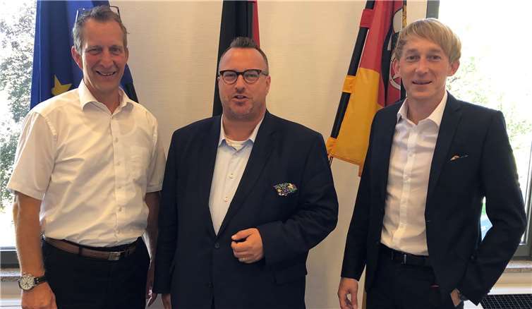 Beim Gespräch in Mainz: Maximilian Mumm (v.li.n.re.),Andy Becht und Marc Ruland. Foto: privat