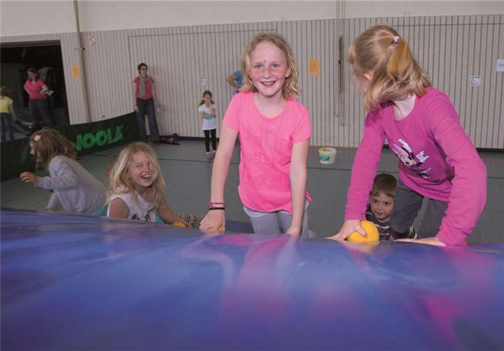 Beim Hindernislauf galt es unter anderem schnellstmöglich eine Schräge zu erklimmen.