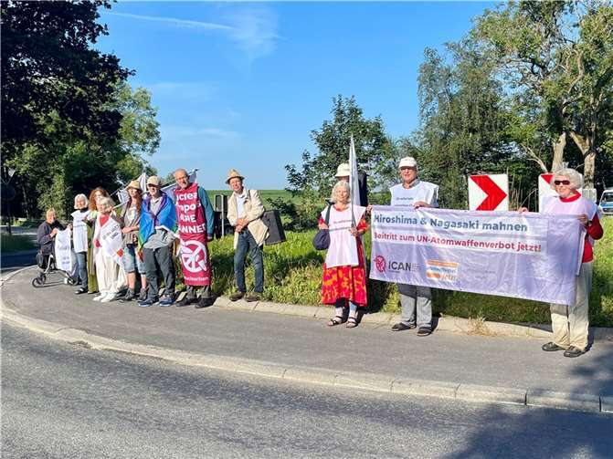 Beim Hiroshima-Gedenken in Büchel.