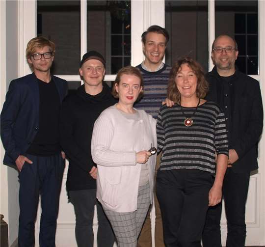 Beim Kultursalon im Koblenzer Schloss trafen sich diesmal (V.l.) Marcel Rolf Hoffmann, Frank Eller, Petra Lötschert, Christian Binz, Astrid Sacher Markus Dietze. U. Stanzlawski