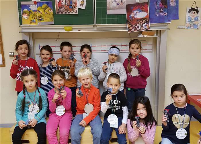 Beim Lesetag wurde nicht nur vorgelesen, sondern auch viel gebastelt.privat