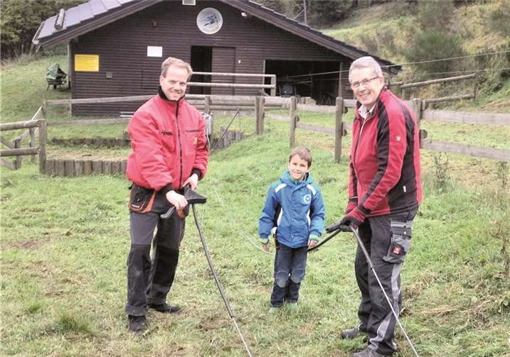 Beim Liftaufbau im Wintersportgebiet Arft. privat